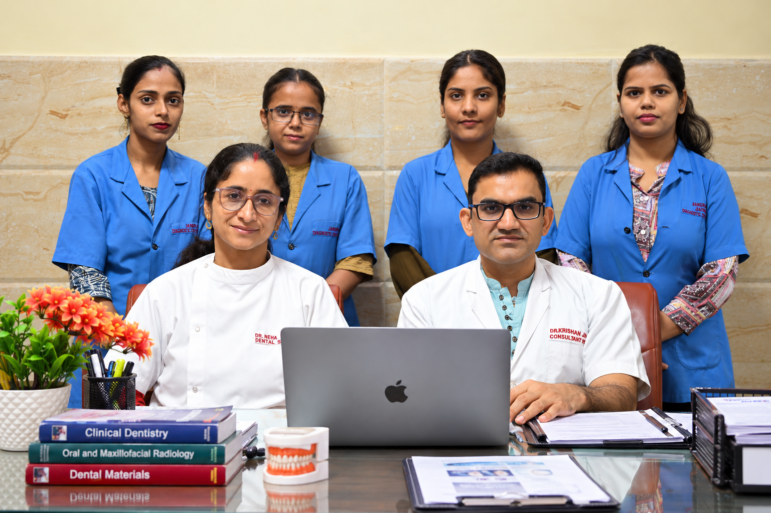 Dr. Krishan Jangra, Dr. Neha Jangra and Clinical Team at Jangra Diagnostic Centre Rohtak