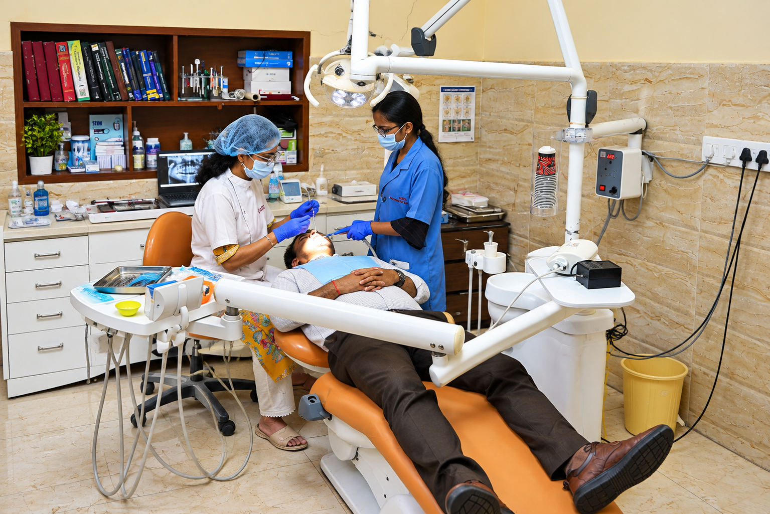 Dr. Neha Jangra performing Dental Surgery & Restoration in Operatory