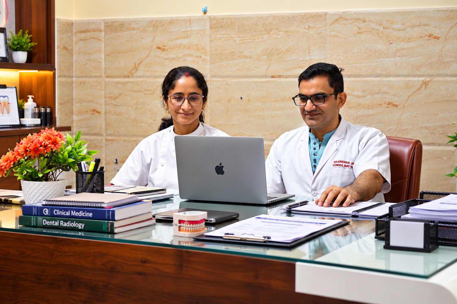 Dr. Krishan Jangra and Dr. Neha Jangra at Wellness Consultation Desk